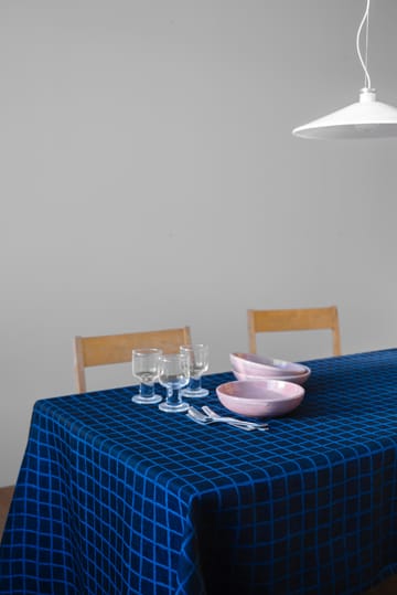 Rutig jacquard-woven table cloth 147x147 cm - Blue-black - Fine Little Day