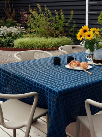 Rutig jacquard-woven table cloth 147x147 cm - Blue-black - Fine Little Day