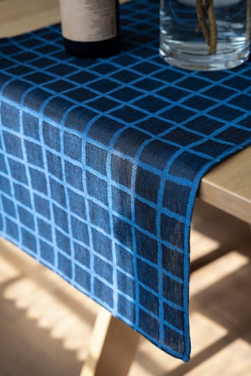 Rutig jacquard-woven table runner 45x150 cm - Blue-black - Fine Little Day