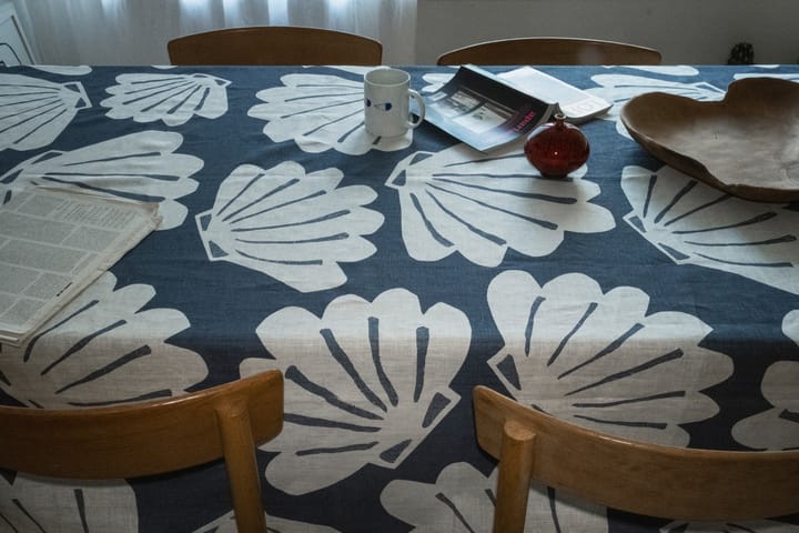 Shell tablecloth linen 149x149 cm, Blue Fine Little Day