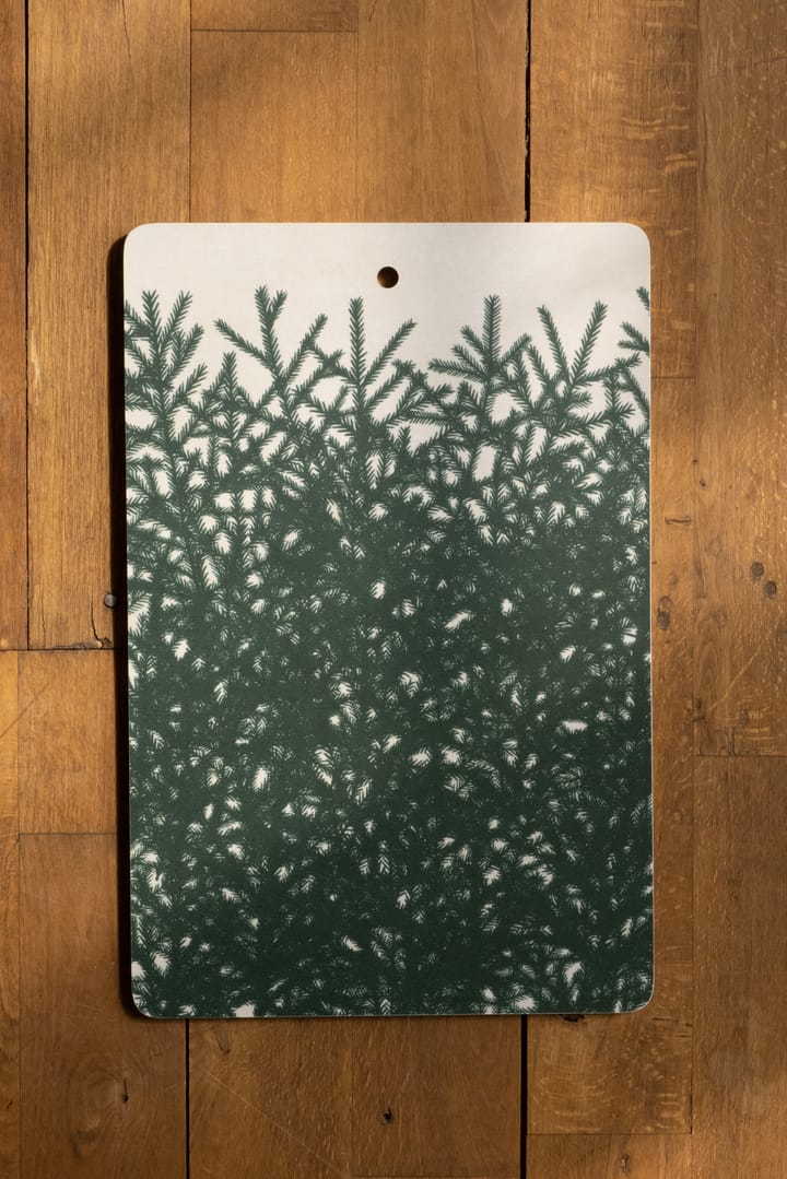 Spruce tree cutting board 21x31 cm, White-green Fine Little Day