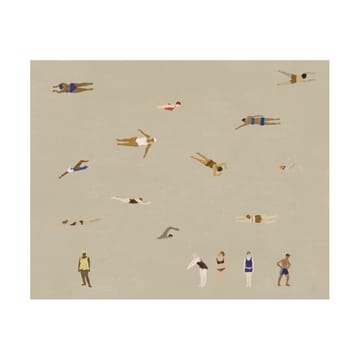 Swimmers poster - Beige, 40x50 cm - Fine Little Day