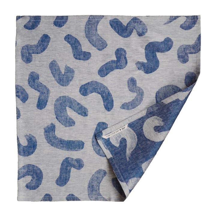 Udon kitchen towel 58x58 cm, Blue-white Fine Little Day