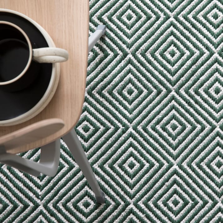 Diamond rug 140x200 cm, Green Formgatan