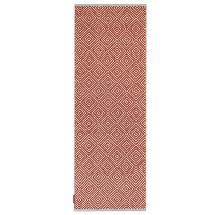 Diamond rug 70x200 cm - Burnt orange - Formgatan