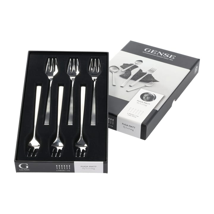 Fuga cake fork 6-pack, Stainless steel Gense