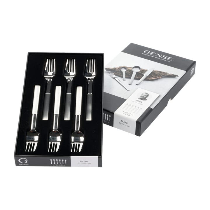 Nobel cake fork 6-pack, Stainless steel Gense