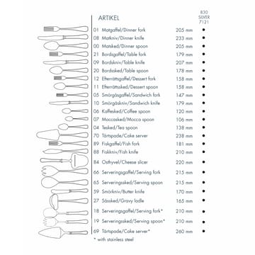 Svensk fork silver - 20.5 cm - Gense