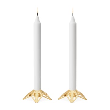 2022 the year's candle sticks 2 pieces - gold plated - Georg Jensen