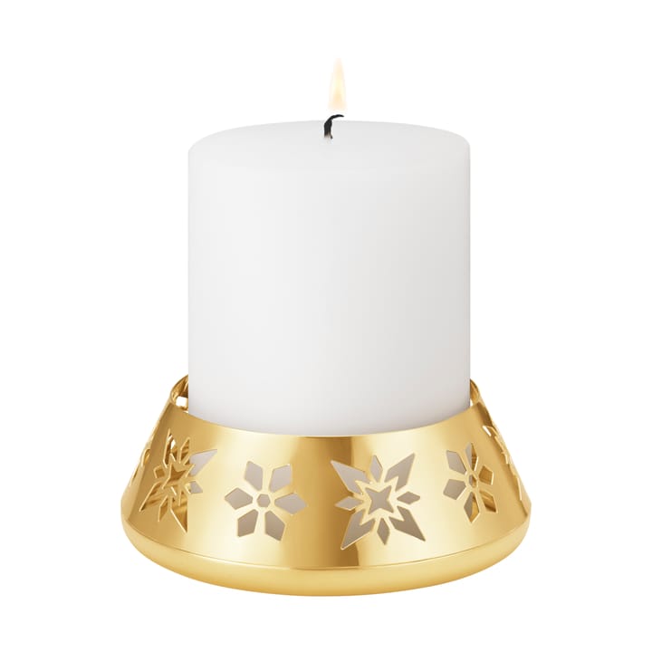 2024 block candle holder, Gold-plated Georg Jensen