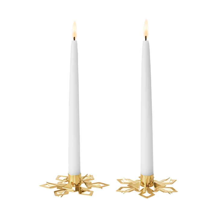 2024 candle holder 2 pieces, Gold-plated Georg Jensen