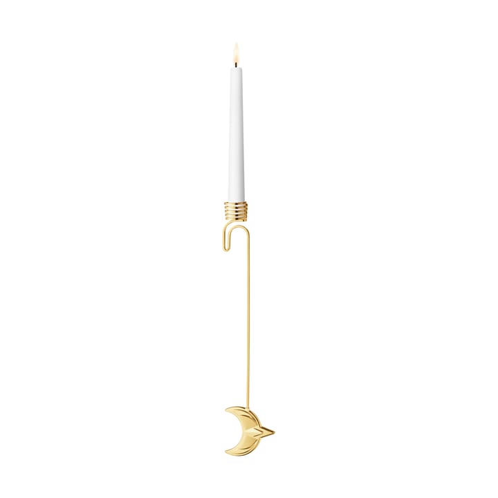 2024 candle holder moon, Gold-plated Georg Jensen