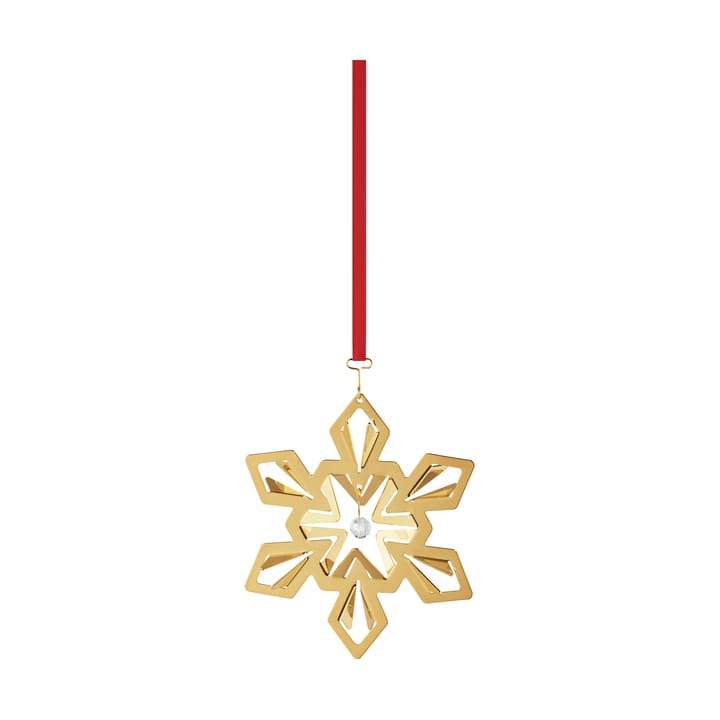 2024 Christmas pendant snowflake, Gold-plated Georg Jensen