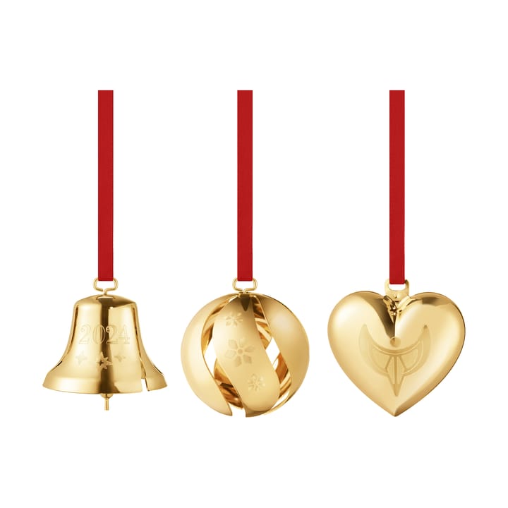 2024 gift set 3 pieces, Gold-plated Georg Jensen