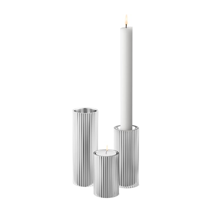 Bernadotte candle sticks 14 cm, Stainless steel Georg Jensen