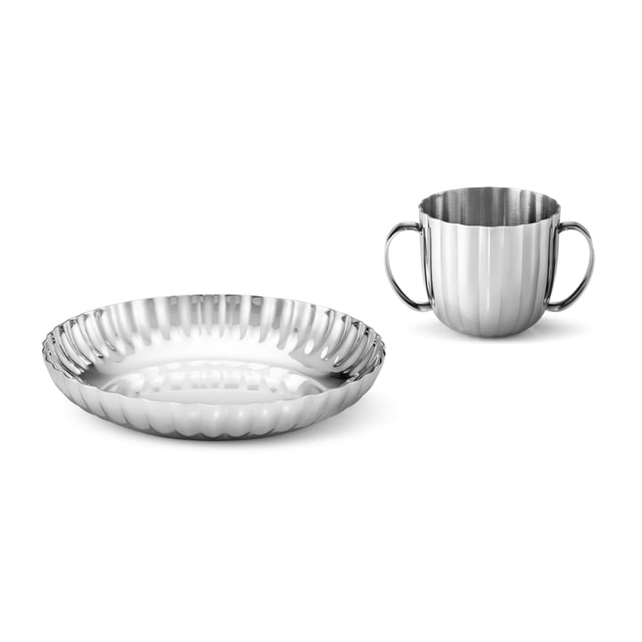 Bernadotte children's dinnerware 2 pieces - Stainless steel - Georg Jensen