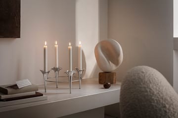 Bloom candle stick Ø28 cm - Stainless steel - Georg Jensen