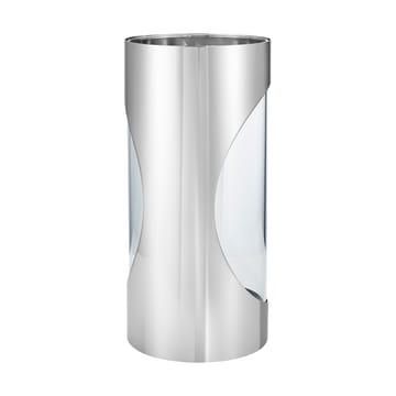 Chrome contours hurricane lantern 33 cm - Stainless steel - Georg Jensen