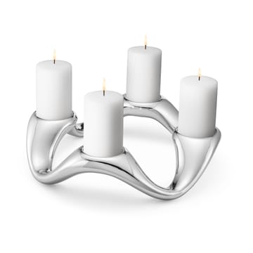 Cobra candle sticks Ø33 cm - Stainless steel - Georg Jensen