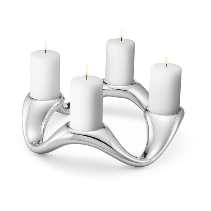 Cobra candle sticks Ø33 cm, Stainless steel Georg Jensen