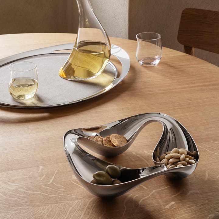 Cobra serving tray, stainless steel Georg Jensen