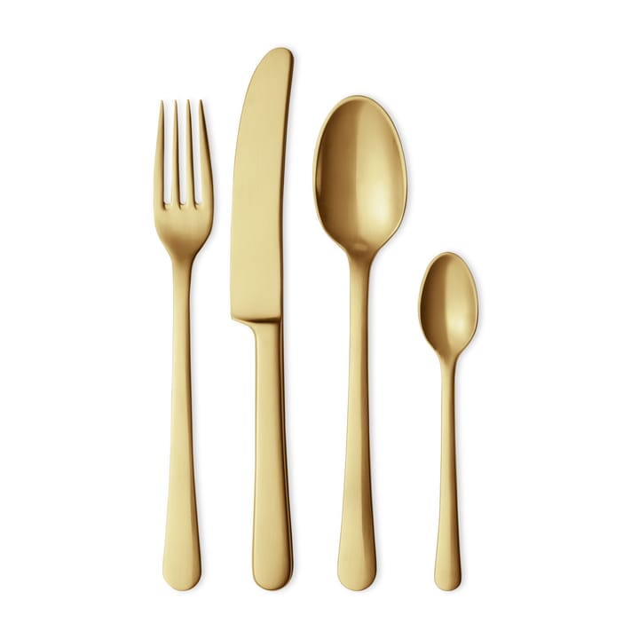 Copenhagen gift set cutlery 4 pieces - Matt gold - Georg Jensen