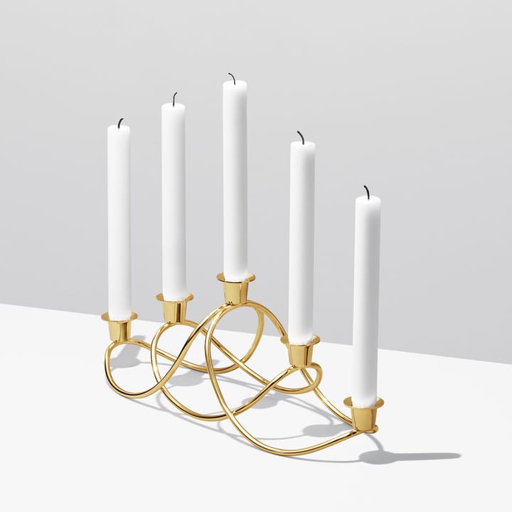 Harmony candle holder, gold plated Georg Jensen