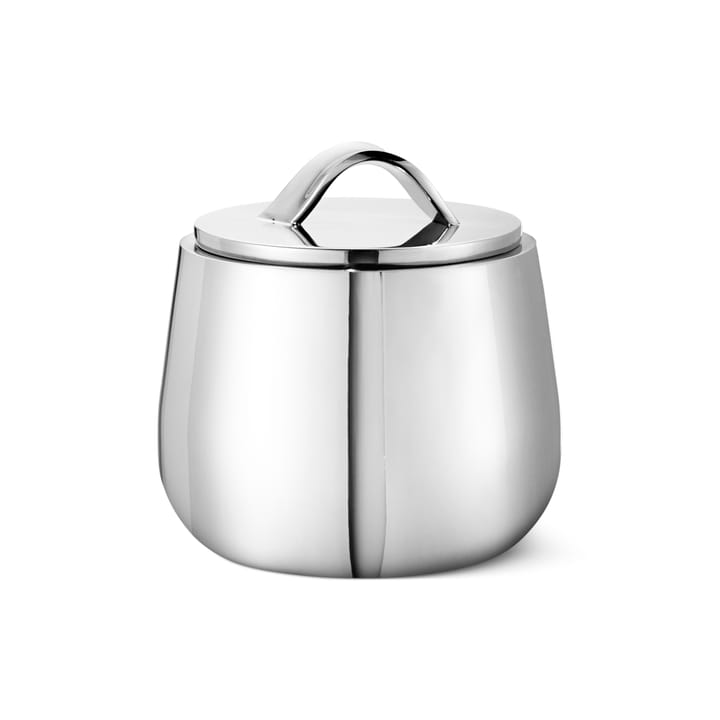 Helix sugar bowl with lid, Stainless steel Georg Jensen
