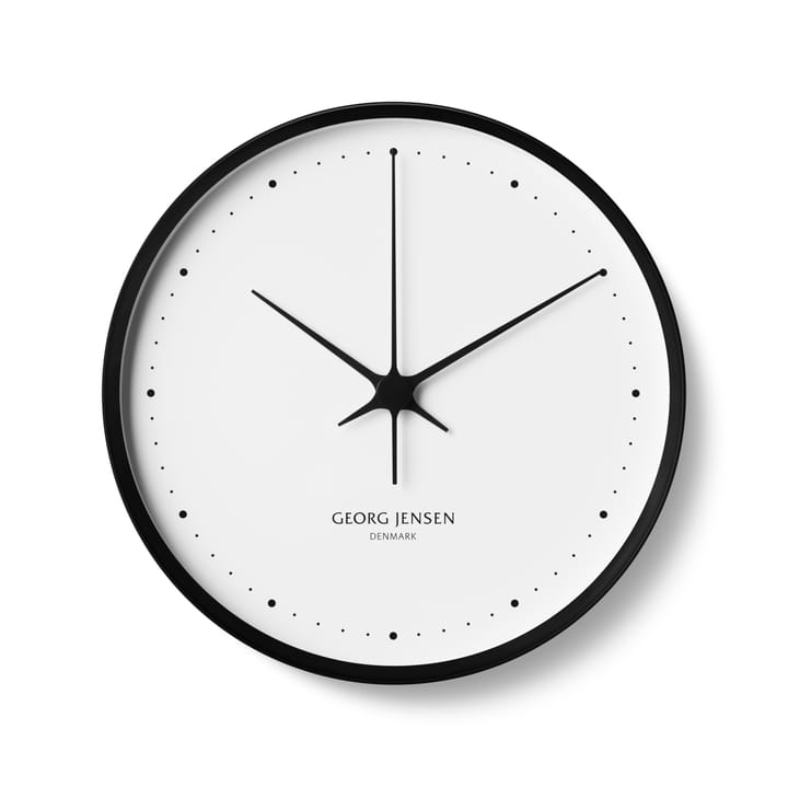 Henning koppel wall clock Ø 30 cm, Black-white Georg Jensen