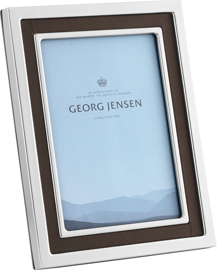 Manhattan frame small 16x20 cm - Stainless steel-leather - Georg Jensen