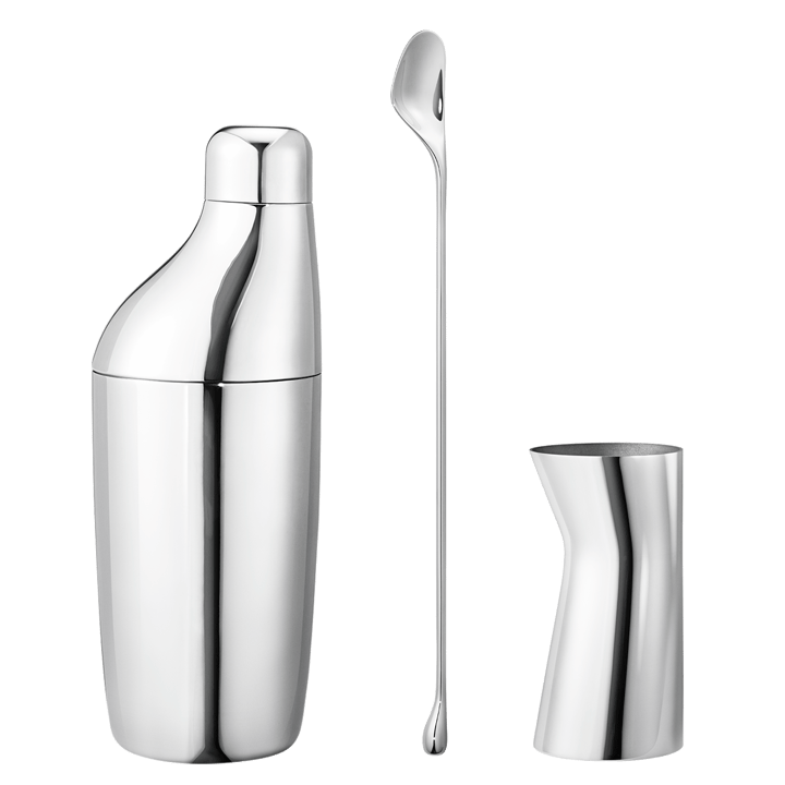 Sky set shaker, Bar spoon, Measuring glass, Stainless steel Georg Jensen