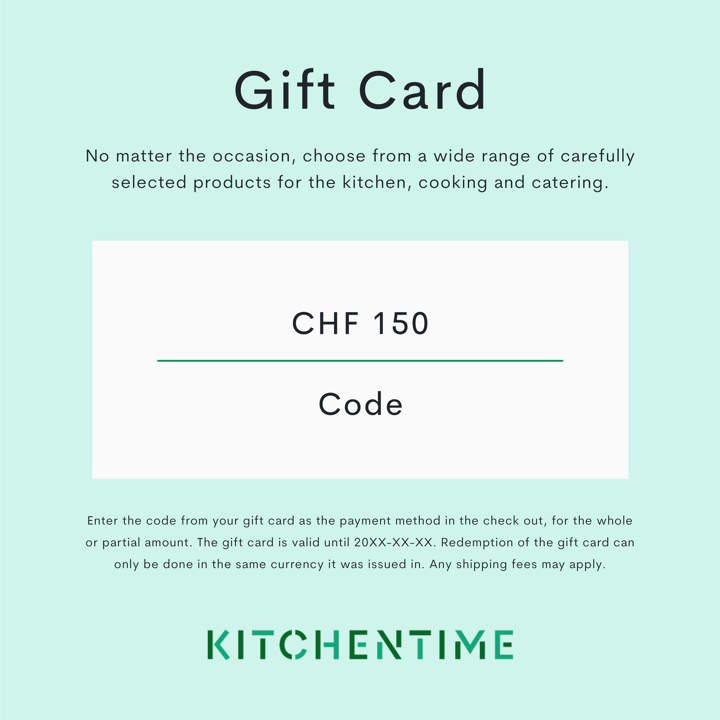 Digital gift card, CHF 150,00 Gift card