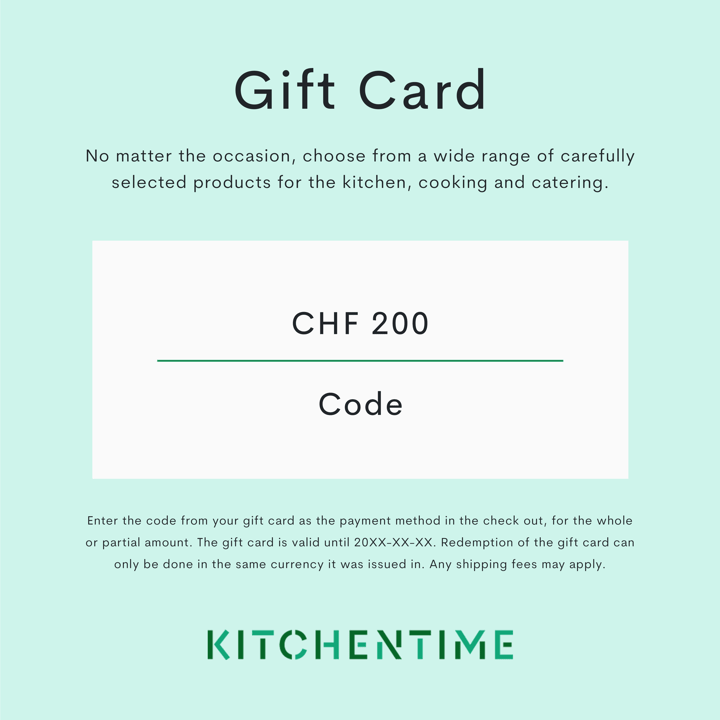 Digital gift card, CHF 200,00 Gift card