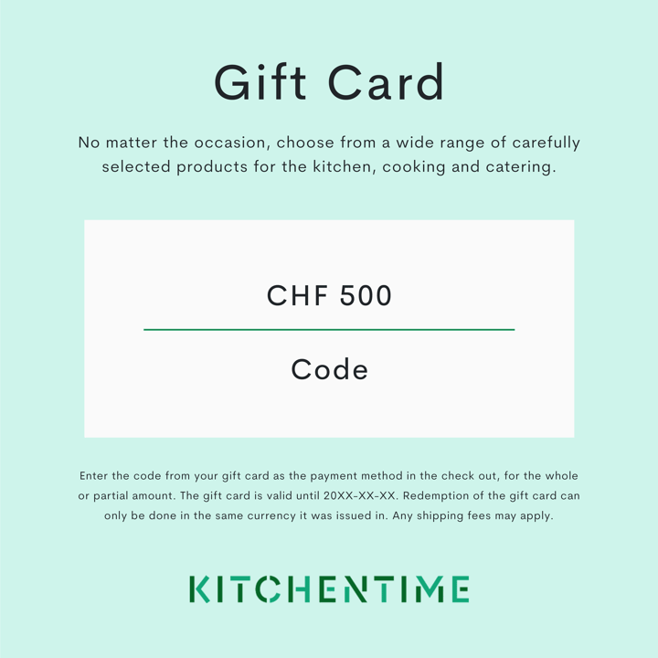 Digital gift card, CHF 500,00 Gift card