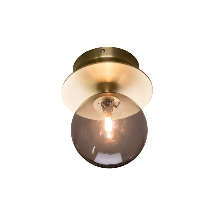 Art Deco 24 IP44 wall lamp, Smoke/brushed brass Globen Lighting