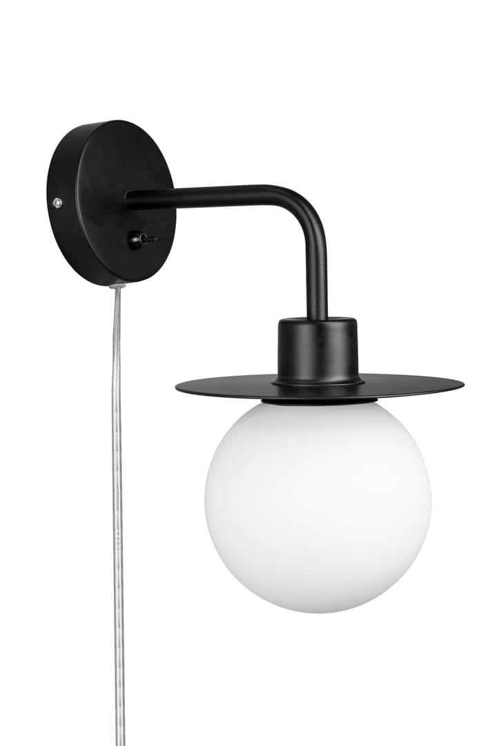 Art deco wall lamp with arm, Black Globen Lighting