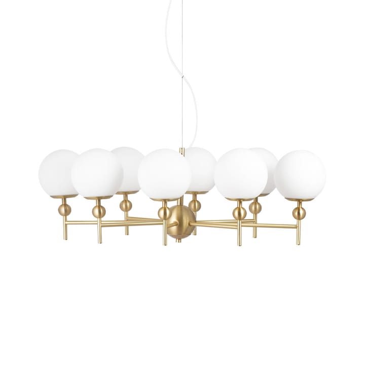 Astrid Pendant, Brass/white, 8 lamps Globen Lighting