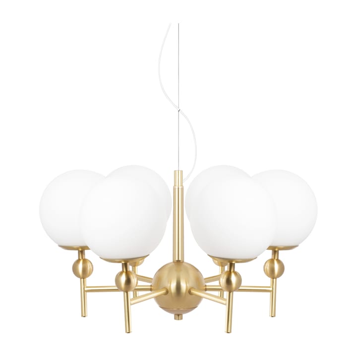 Astrid pendant lamp Ø50 cm, Brushed brass-white Globen Lighting