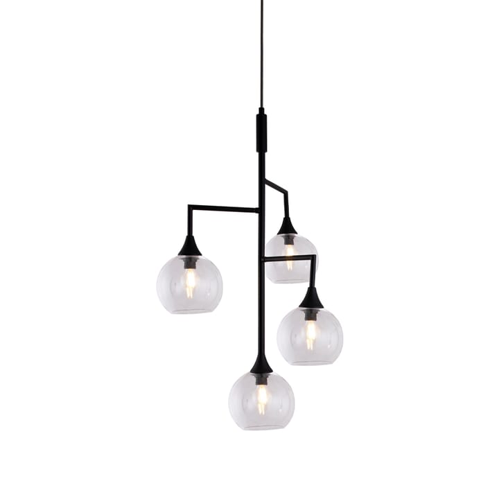 Bowl 4 pendant lamp, Clear, black stand Globen Lighting