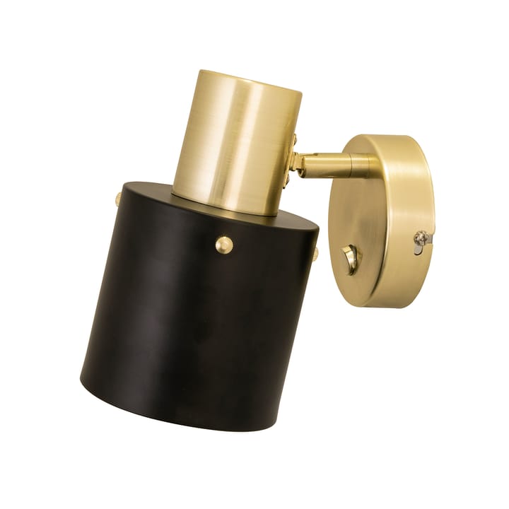 Clark 1 wall lamp brushed brass - Black - Globen Lighting