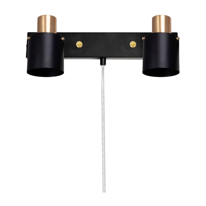 Clark 2 wall lamp, Black-brushed brass Globen Lighting