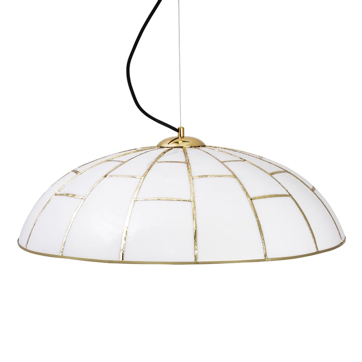 Ombrello pendant lamp Ø60 cm white glass - Brass - Globen Lighting