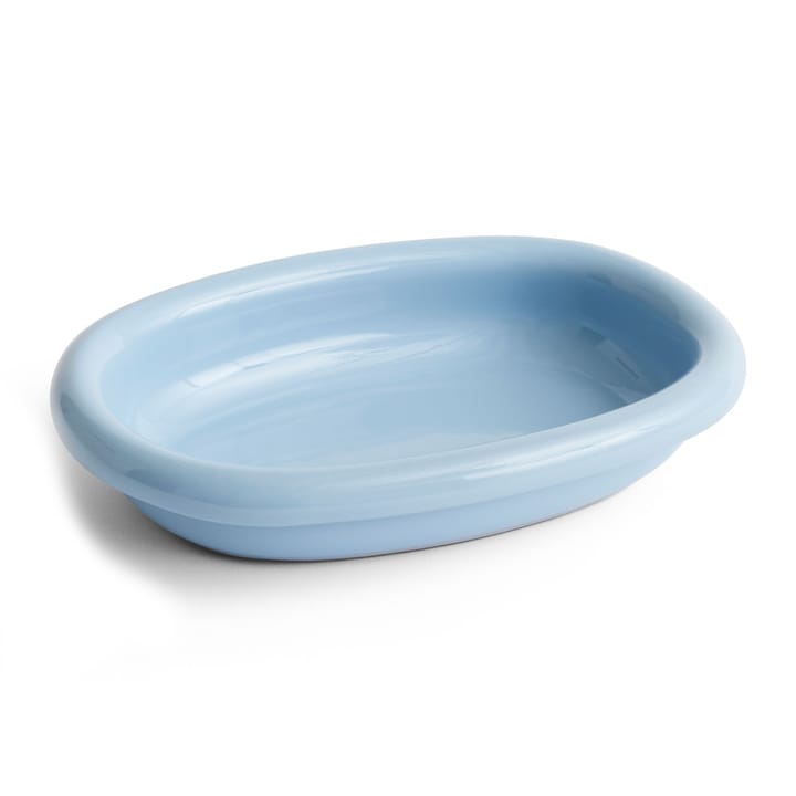 Barro oval serving platter small 20x27.5 cm, Light blue HAY