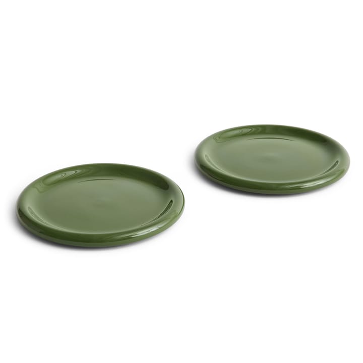 Barro plate Ø24 cm 2-pack, Green HAY