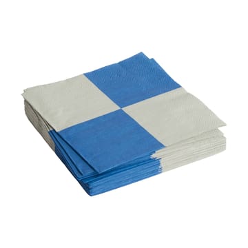 Pattern Dinner Check napkin 40x40 cm 20-pack - Grey-blue L - HAY