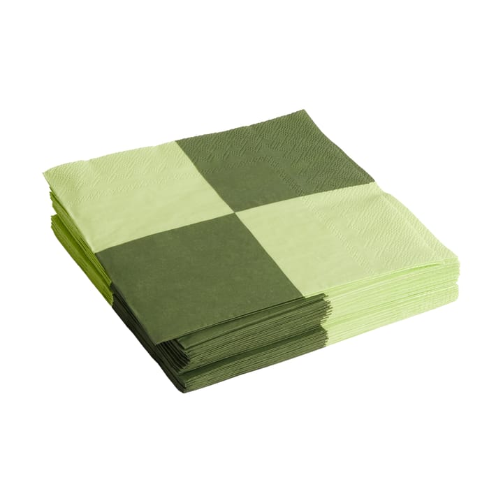 Pattern Dinner Check napkin 40x40 cm 20-pack, Light green-dusty green L HAY