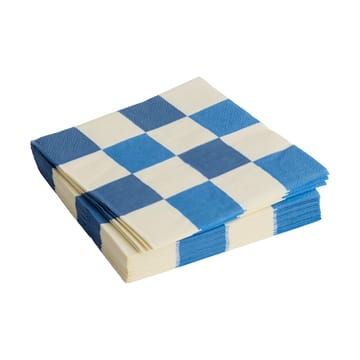 Pattern Dinner Check napkin 40x40 cm 20-pack - Off white-blues M - HAY