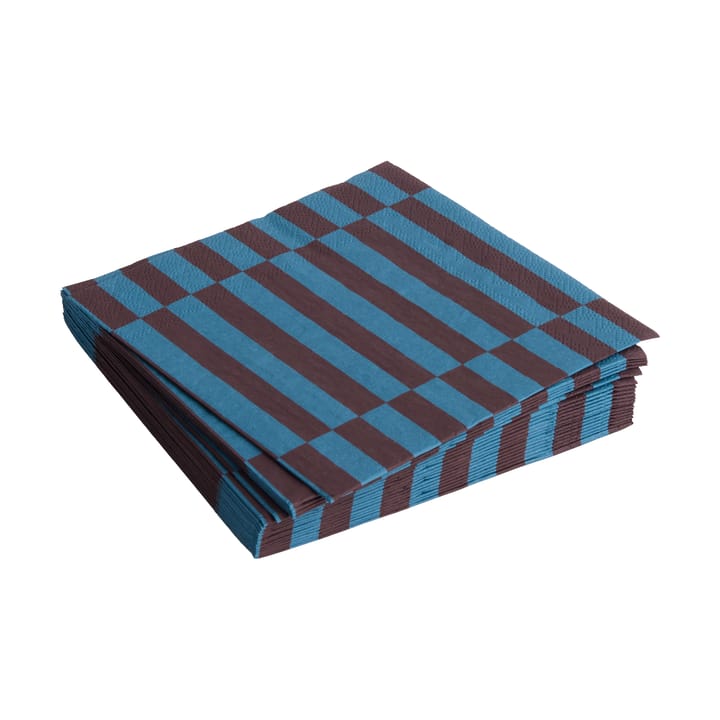 Pattern Lunch Stripe napkin 33x33 cm 20-pack, Anthracite-bordeaux pillar HAY