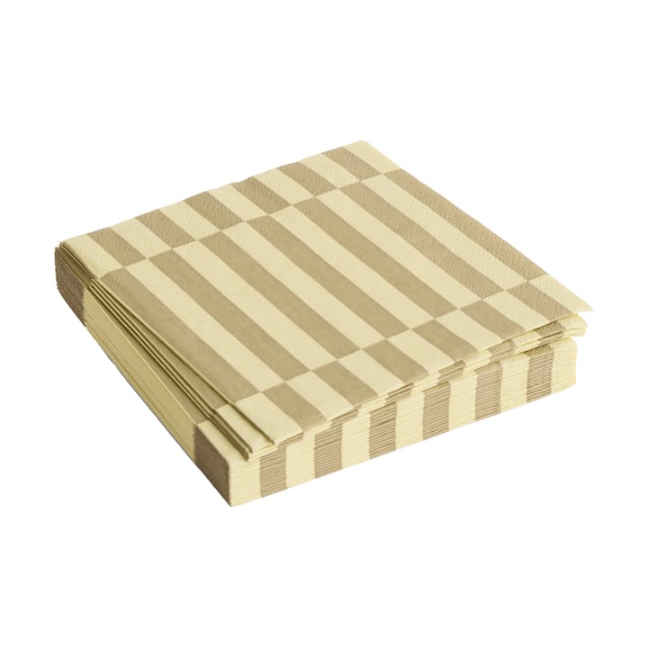 Pattern Lunch Stripe napkin 33x33 cm 20-pack, Cream-sand pillar HAY