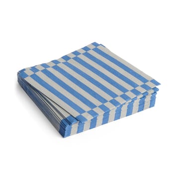 Pattern Lunch Stripe napkin 33x33 cm 20-pack - Grey-blue pillar - HAY